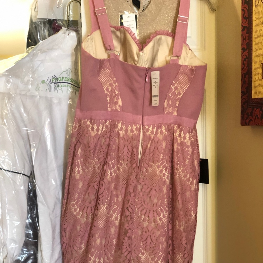 Bebe Pink Lace Dress